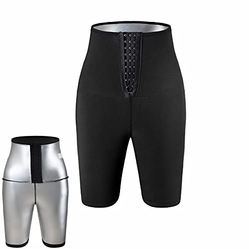 Mosestons Pantalon de Sudation Femmes,Legging de Sport à Taille Lifting des Fesses,Minceur Fitness Jogging Yoga Pantalon - Conçu Tout Argenté S-5XL Cover