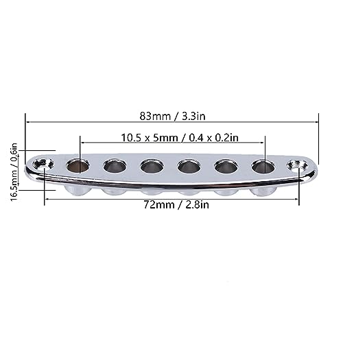 Tbest Electric Bass Guitar String Through Plate Mounting Ferrules, Zinc Alloy Guitar Accessories, High-Quality Guitar Parts (Silver) - Image 2