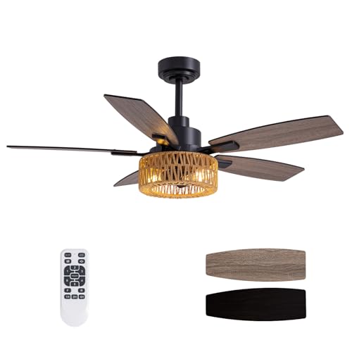 46-Inch-Boho-Ceiling-Fans-with-Lights-and-Remote-Control-Farmhouse-Rattan-Ceiling-Fan-for-Bedroom-Living-Room-and-Patio-Black-Caged-Ceiling-Fan-for-Indoor-and-Outdoor 46 Inch Boho Ceiling Fans with Lights and Remote Control Farmhouse Rattan Ceiling Fan for Bedroom Living Room and Patio Black Caged Ceiling Fan for Indoor and Outdoor