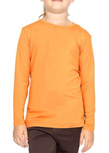 Image of Shirts for Girls Long Sleeve Crew Neck Top, Hoodie or 3 /4 Sleeve Soft Stretch Kids Lightweight Size 2-16