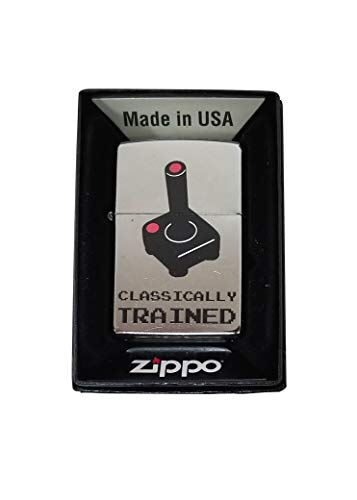 Zippo Custom Lighter - Street Chrome Classically Trained Retro Classic Gamer Design Collectible Zippo Lighter Gift for Him, for Her, for Them, for Men, for Women, for Family, for Friends, for Kids
