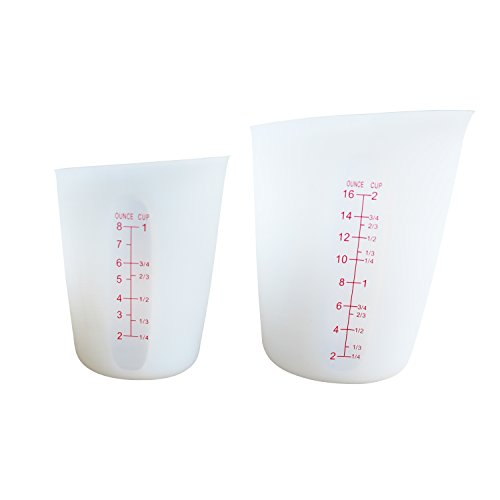 Measuring Cups (2 Cup + 1 Cup) ZUYEE Silicone Flexible Stir and Pour