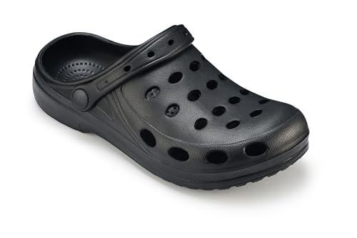 ESTRO Gartenschuhe Damen Gartenclogs Herren - Gartenschuhe Herren Leicht Damen Clogs Unisex Garten Clogs A02 (43, Schwarz)