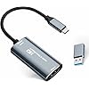 Tarjeta de captura de video, 4K USB3.0 HDMI a USB C, tarjeta de captura 1080P 60FPS para transmisión, juegos, grabación de video compatible con Switch, Xbox, PS4, OBS, Windows, Mac OS, Zoom