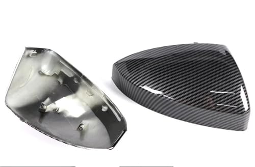 Coques rétroviseur pour TT avec finition vernie carbone noir brillant intense