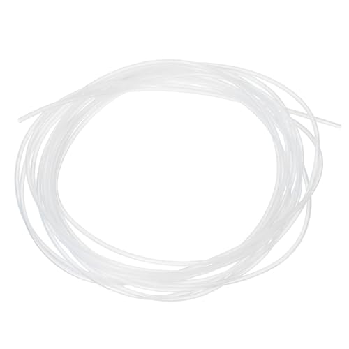 sourcing map PTFE Tubing Hose 200cm/6.56ft Long, 0.5mm ID 0.9mm OD High Temperature Tube, Insulating 3D Printer Hose Whi