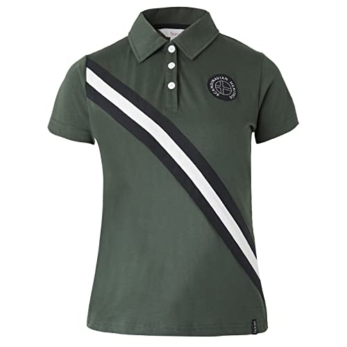 Horze Jessie Women's Equestrian Short Sleeve Breathable Jersey Shirt - Cilantro Green - 6 #TOP13