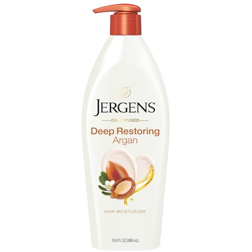 Jergens Deep Restoring Argan Oil Moisturizer, Soothing Body and H...