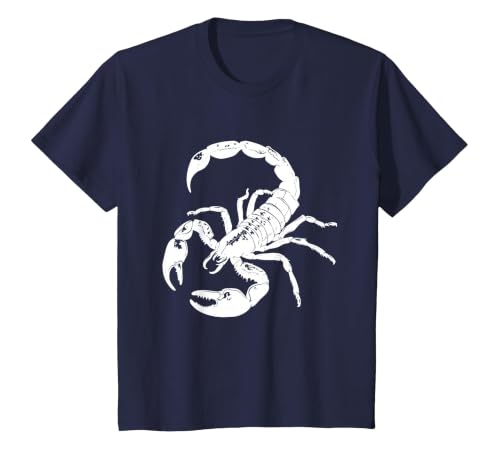 Scorpion Graphic T-Shirt, Youth, Navy Blue, Small