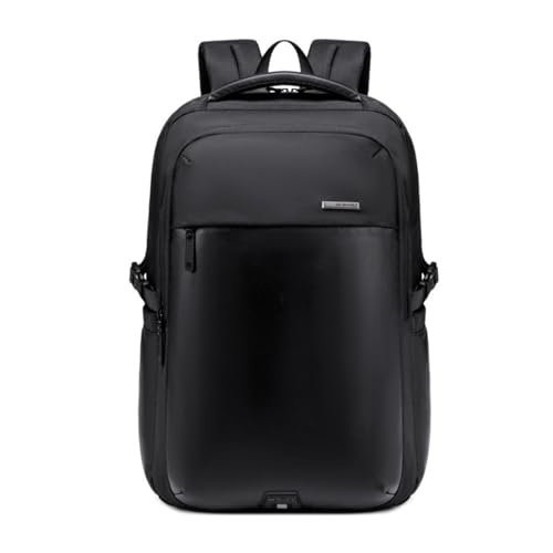 Image of GOLDEN WOLF Laptop Backpack for Men 18L Sleek 15.6-inch Office Laptop Bag Water-resistant Padded Backpack with Hidden Back Pocket, Casual Daypack for Travel Business Daily Use,Black