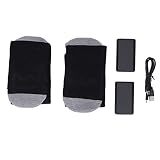 BTOSEP Elektrisch Beheizte Socken, 3 Temperaturstufen, Angenehm, Schwarz/Grau, Zum Wandern, Skifahren