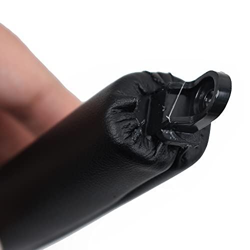 Fouedy Interior Car Front Right Left Driver Door Leather Pull Handle Replacement For Vw Touareg 2003 2004 2005 2006 2007 2008 2009 2010, 6.31.971.18Inches (Black) #TOP5