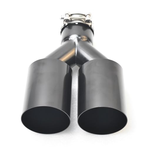 Enjoliveur d'échappement inox double tuyau finition miroir pour finitions auto