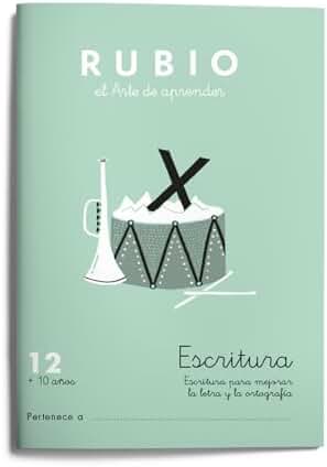 12 Escritura RUBIO | Cuaderno para mejorar la letra y la ortografía | +10 años