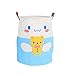 Ownlife Cesta de lavandería Kawaii Cute Kuromi Cinnamoroll Costo Plegable de Lona Grande Cestas con Mango de Cuero Curtidor de lavandería for Ropa Toallas Dormitorio y baño (Color : Blue)