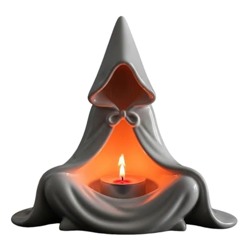 Dewireaey PortaTealight Halloween, Supporto Votive Spaventoso, Candeliere Decorativo a Forma di Fantasma e per Feste Autunnali Halloween Casa e Riunioni Familiari