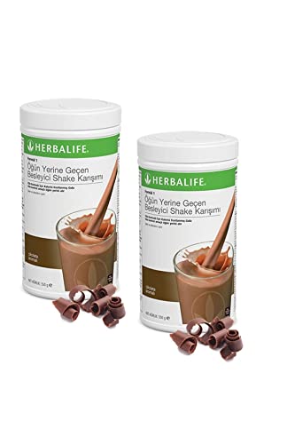 2 x 550 g Herbalife Nutritional Shake Mix Formula 1 Smooth Chocolate Cover