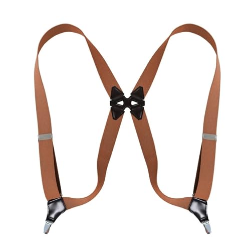 Tirantes para hombre ajustables y elásticos de 3,5 cm con clip trasero