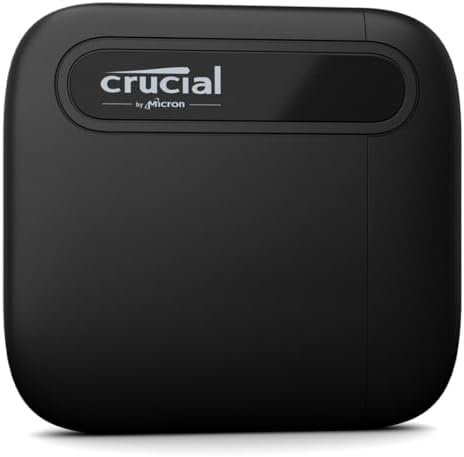 Crucial X6 2TB Externe SSD Festplatte, bis zu 800MB/s, PC und Mac, USB-C 3.2 Portable Solid State Drive - CT2000X6SSD9