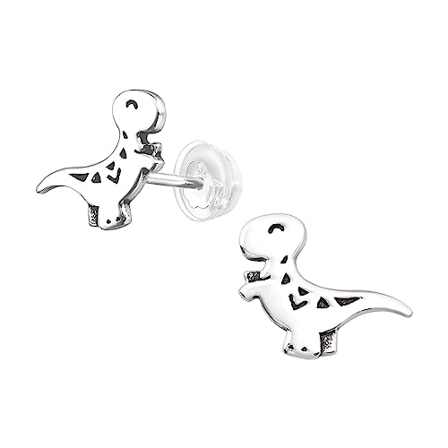 925 Sterling Silver Children's Dinosaur Stud Earrings