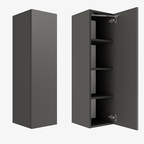 PLATAN ROOM Hängeschrank 105/160 cm hoch Badschrank Badezimmerschrank Hochschrank in Matt oder Hochglanz (Anthrazite, 105 x 30 x 32) PLATAN ROOM Hängeschrank 105/160 cm hoch Badschrank Badezimmerschrank Hochschrank in Matt oder Hochglanz (Anthrazite, 105 x 30 x 32)