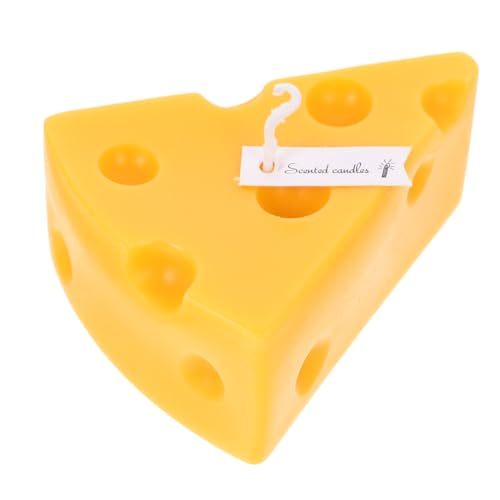 SOPOTUTU Bougie Ambiance Fromage Parfumée Parafine Forme Fromage et Décorative pour Salon Salle de Bain et Cadeau Original