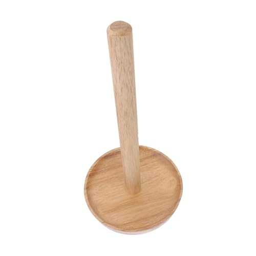FONDOTIN Portarrollos de Papel Higiénico de Madera Maciza con Base Antideslizante Diseño Simple y Duradero para Baño Hogar Oficina y Hotel Soporte Práctico para