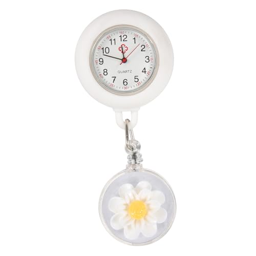 PACKOVE ナースウォッチ 伸縮クリップ式 看護師用懐中時計 ポケットウォッチ 医療従事者向け 便利で丈夫な文字盤付き 時計