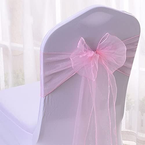 50 Stück / 100 Stück Kristall-Organza-Stuhl-Schleifen für Hochzeit, Stuhl-Schärpe, Bänder, Hotel, Party, Bankett, Dekoration
