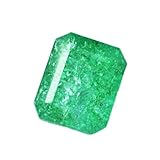 Gemsgrowth Esmeralda verde de alta calidad, gemas de esmeralda auténticas naturales con certificación A+ de 14 quilates