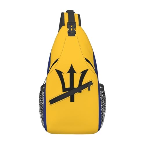 Mochila Unisex de Alta Capacidad con Diseño de Bandera de Barbados