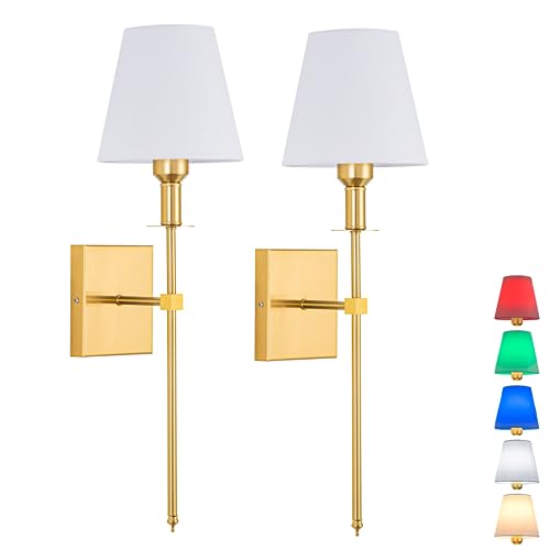 Jengush Wall Lights Battery Operated Wall Sconces Set Of 2,Indoor Not Hardwired Fabric Shade Fixtures,Rechargeable Wireless Wall Sconces thumb #8
