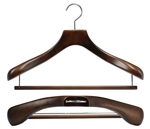 Amazon.co.jp: 中田工芸 跡がつかない 木製ハンガー 高級 スーツ 店舗