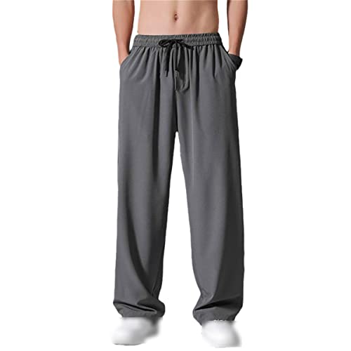Pantalon homme grande taille élastique anti-transpiration gris