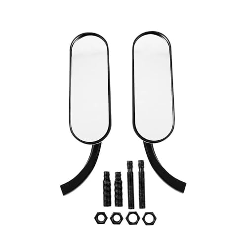 Espejos laterales de aluminio negro para motocicletas Dyna FXDF Softail y Sportster