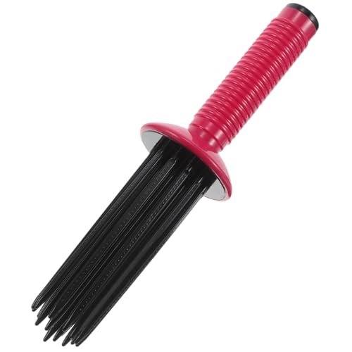 WEKADRIN Pettine Arricciacapelli Portatile Antiscivolo Rosso, Pettine Districante Per Chioma Ricci Effetto Volume Aria, Strumento Multifunzionale Per Styling Chioma Professionale Ad Asciugatura Rapida