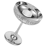 LOLIPPYY Bol De Postre De Acero Inoxidable Con Pie Grabado Copa Para Helado Y Yogurt Taza Metálica Elegante Para Servir Postres Y Vino Diseño En Forma De Espiga Acabado Espejo