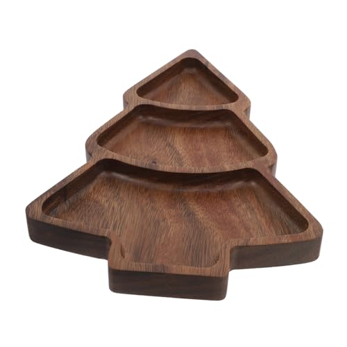 CONGARTENO Tagliere da Cucina in Legno Forma di Albero di Natale Tagliere Natalizio per Snack Affettati Formaggi e Antipasti Vassoio per Dessert Festivi