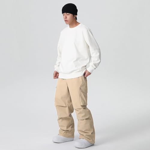 GS SNOWING Women Men Snow Pants Baggy Snowboard Panst Insulated Waterproof Windproof Loose Ski Sport for Couples