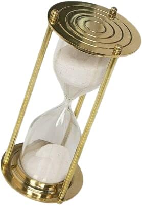 ICONARTSY Reloj de arena vintage reloj de arena hecho a mano latón náutico antiguo marítimo hora de vidrio