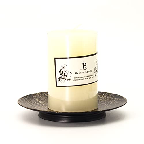 2 Pcs Black & Gold Iron Plate Candle Tealight Holders Decorative, 4.4" Votive Candle Holders Bulk For Romantic Candle Home Coffee Table Decor Centerpiece For Dining, Living Room, Gifts For Wedding #TOP2