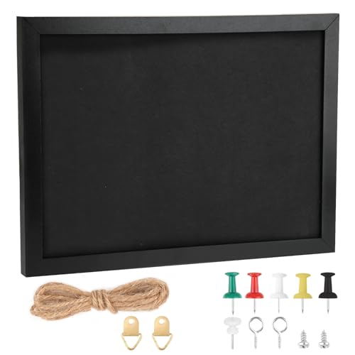 Pinnwand Filz 30×40cm, Schwarz Filz Pinwand mit mit Reißzwecken, Holzfrahmen Felt Board Für Zuhause, Küche, Büro, Dekoratives Aufhängen, Schmuck, Notizen, Fotos