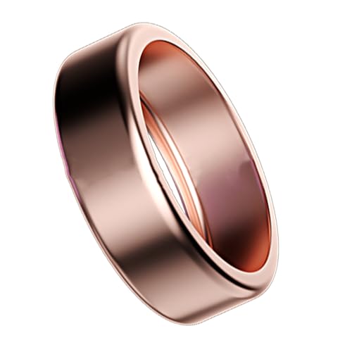 Haloppe Silicone Ring Protector Compatible with Oura Ring Gen 3,Solid Color Anti-Slip Smart Ring Elastic Cover S/M Universal Size for Working Out Rose Gold S