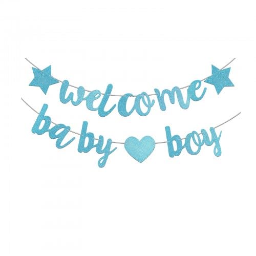 Bannière Vintage Baby Shower En Lin - 280 Cm De Long - Lettres Blanches Sur Fond Rustique - Déco Fête Bébé, Révélation Du Sexe