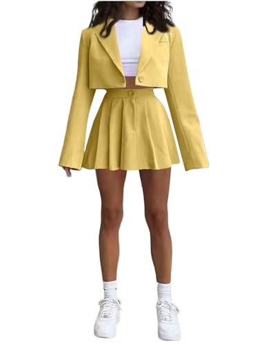 Veste à revers femme et jupe costume chic pour rayonner au bureau et en mode quotidien
