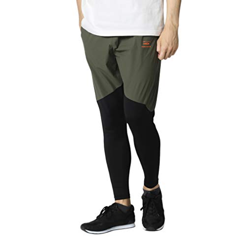 [ティゴラ] TIGORA/BEAMS DESIGN 陸上 ランニング クォーター/ロングパンツ メンズ カーキ×ブラック Lサイズ