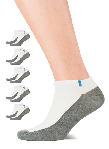 Men's No-Show Liner Socks, Premium Cotton, Size 8-12, 5 Pairs