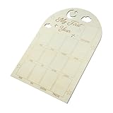 Photo Gallery ciieeo espositore fotografico per il primo anno di vita - cornice commemorativa per neonato con pannello in legno Photo Gallery ciieeo espositore fotografico per il primo anno di vita - cornice commemorativa per neonato con pannello in legno