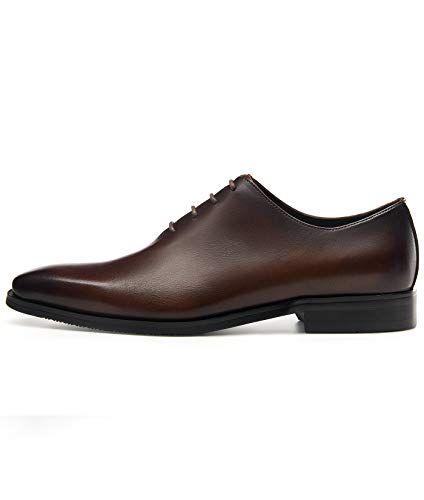 Men's Dress Shoes Oxford Formal Leather Shoes for Men 8US Dark Brown - Thumbnail 3