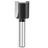 Fraise droite à double cannelure, tige de 8 mm, 6 à 16 mm, for le nettoyage du fond de la toupie, outil de travail du bois en carbure de tungstène, fraise à affleurer, 1 pièce